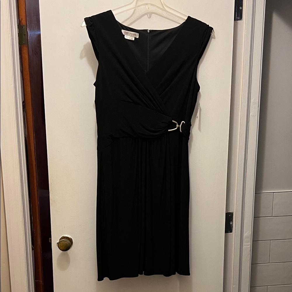 Neiman Marcus Black Midi Dress